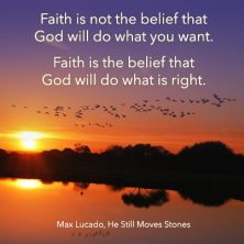 Faith belief D will do right